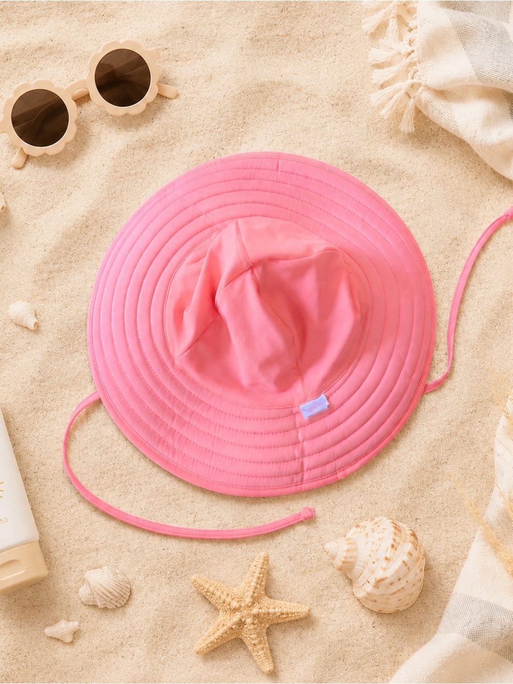 RuffleButts Baby Sun Hat Coral Peach Bucket Size 0-12m